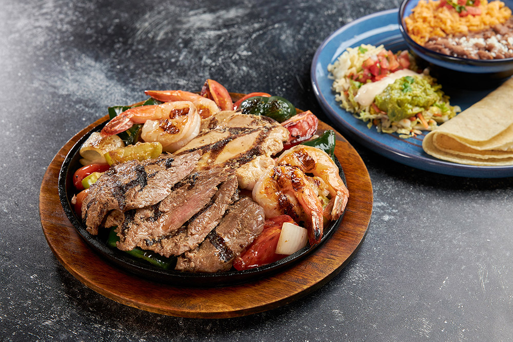 Professional photograph of fajitas
