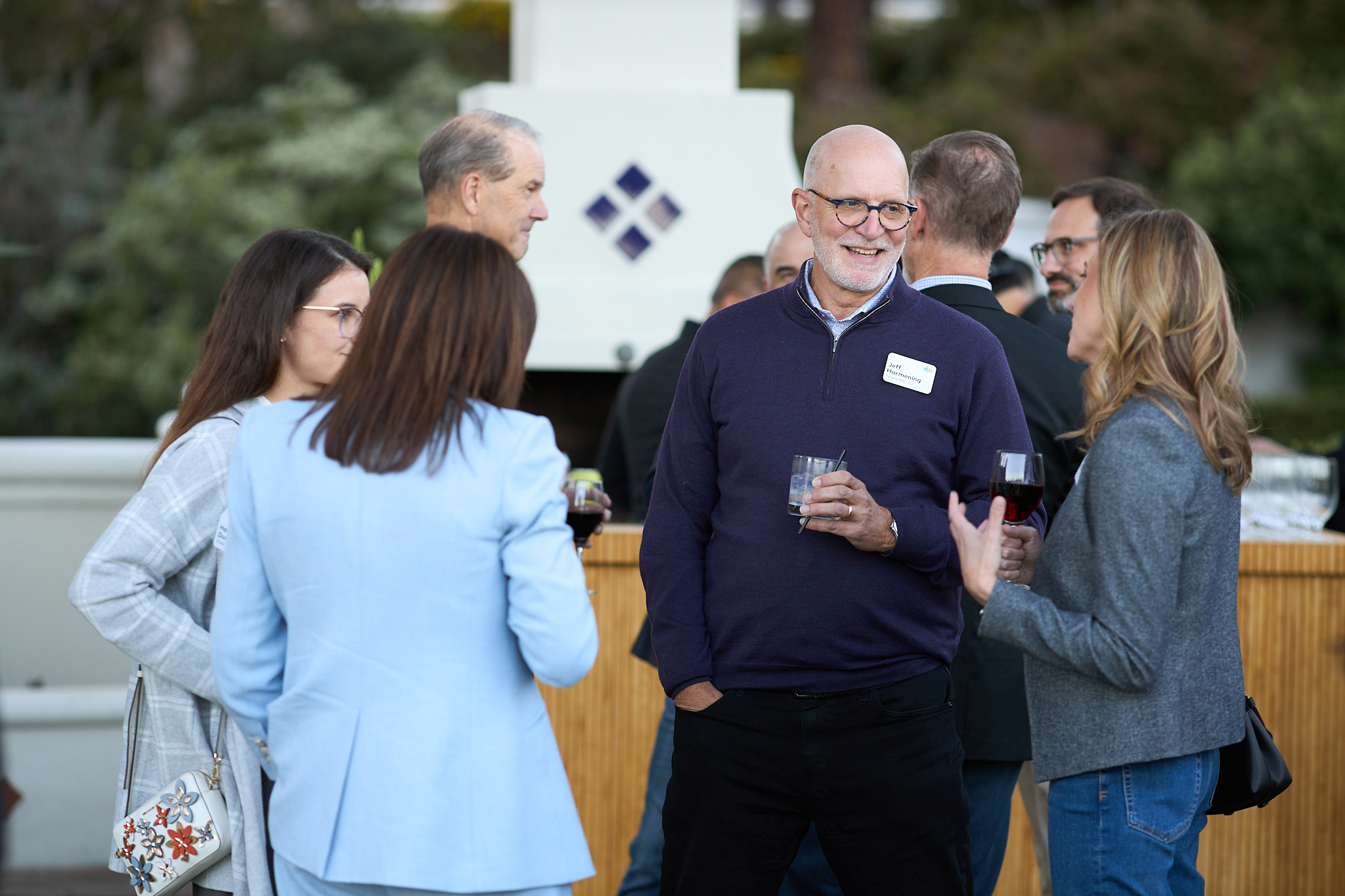 Group candid at La Jolla private event