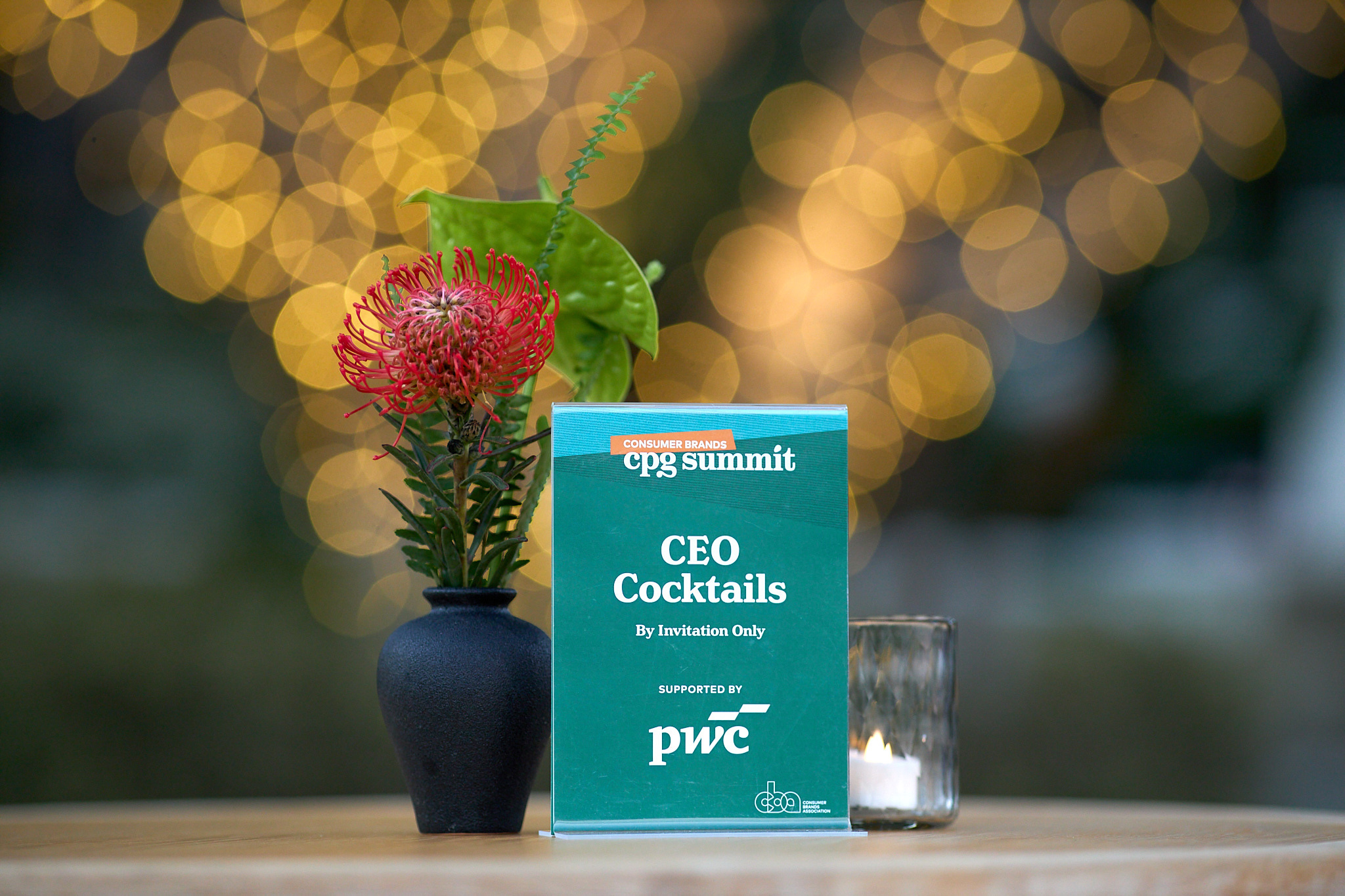 CEO cocktails sign at event in Carlsbad