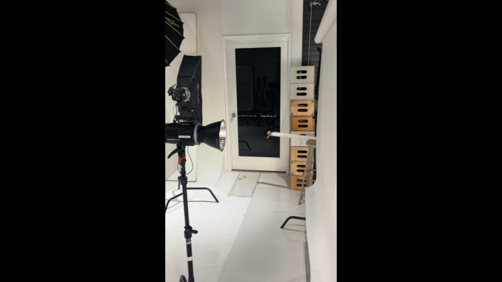 studio lighting for glass bottle