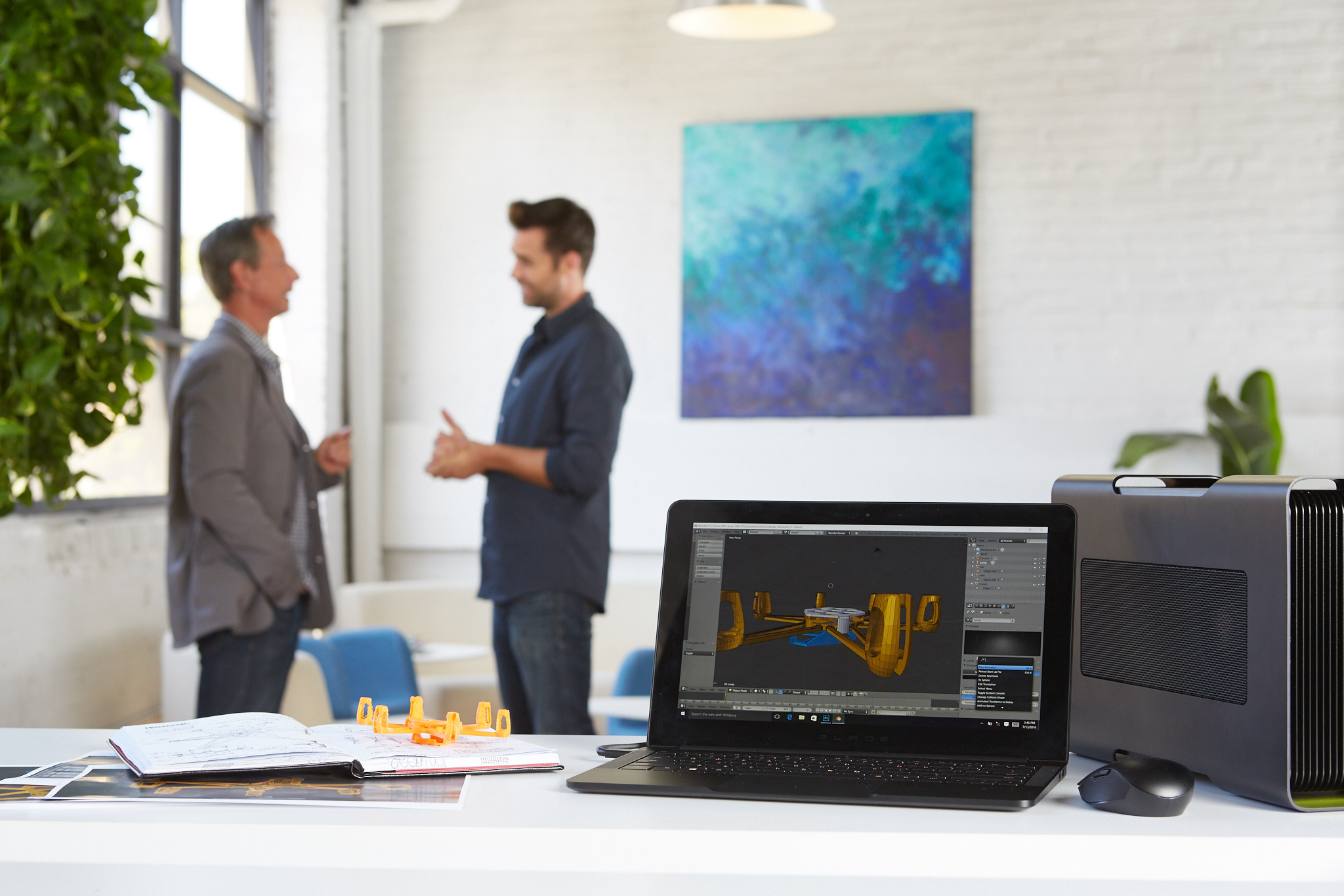 Razer laptop lifestyle product photography on location, San Diego